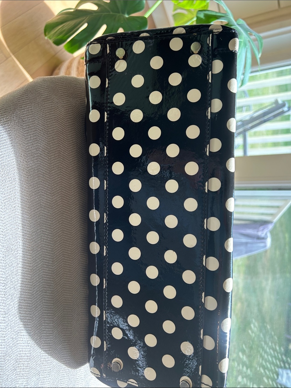 kate spade Black and White Polka Dot Satchel - Picture 4 of 5